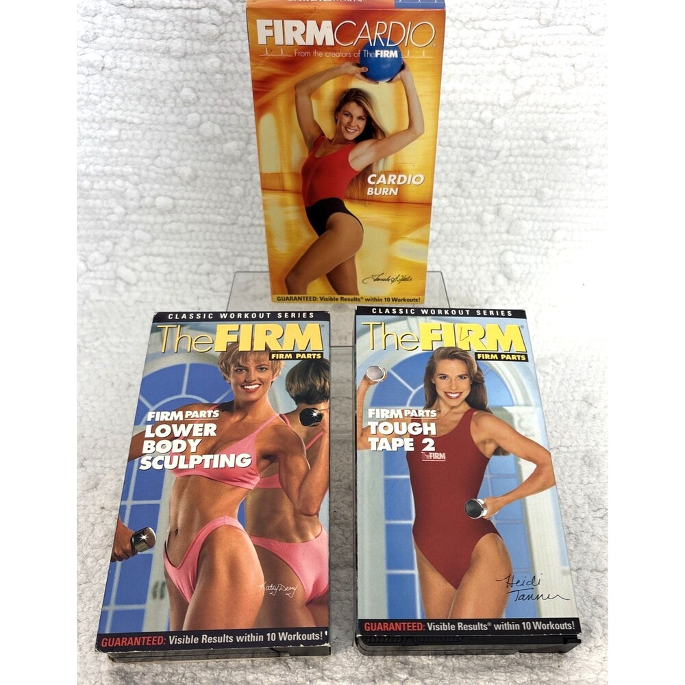 The FIRM VHS Workout Lot of 3 Cardio Burn Tough Tape 2 Lower Body Sculpting